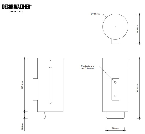 Дозатор для мыла Decor Walther DW 280 N 0862900