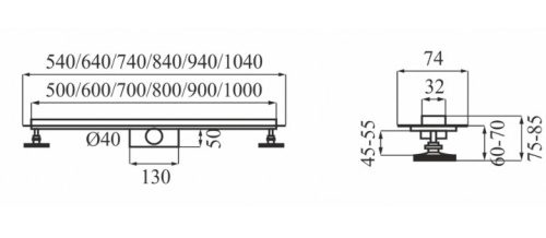 Трап для душа Calani Eco360 slim 80 Black CAL-G0027