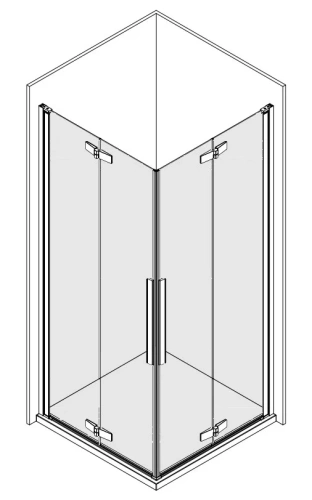 Душевой уголок Kolpa-San Polaris Fold Q 80 black transparent 516120