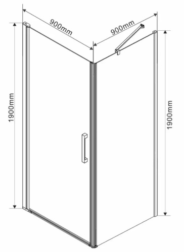 Душевой уголок Vincea Orta VSR-1O9090CL