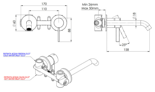 Смеситель для раковины Remer Metrica MC15P
