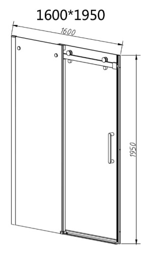 Душевая дверь Vincea Como-N VDS-4CN160CLB