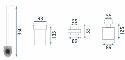 Ёршик настенный Rea ERLO 05 black matt 06910