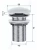 Донный клапан для раковины керамический Gid Blm100 без перелива