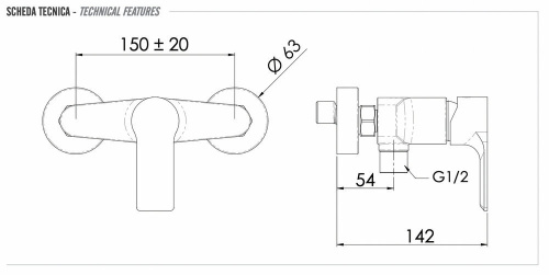 Смеситель для душа Remer Energy EY33