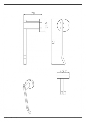 Бумагодержатель CeramaLux Loft 53907A