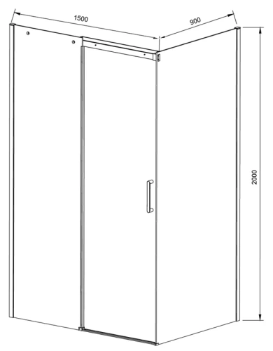 Душевой уголок Vincea Dice VSR-4D9015CLB