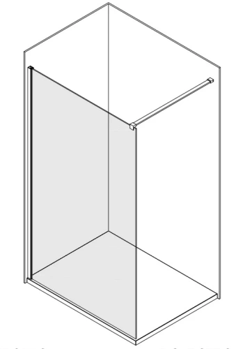 Душевая стенка Kolpa-San Calypso WO 140 black transparent 517600