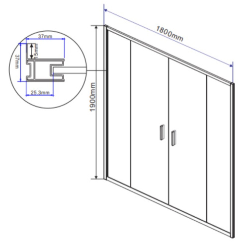 Душевая дверь Vincea Garda VDS-1G2180CH
