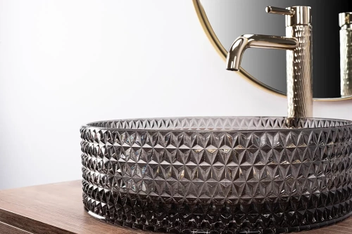 Умывальник Rea Cristal Black U9671