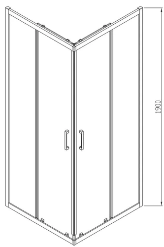 Душевой уголок Vincea Alpha VSS-3AL100CLGM