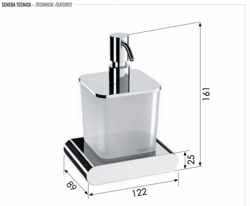 Дозатор Remer Lounge LN13СFP, черный брашированный хром