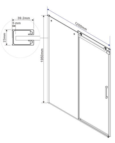 Душевая дверь Vincea Como VPS-1C120CLB