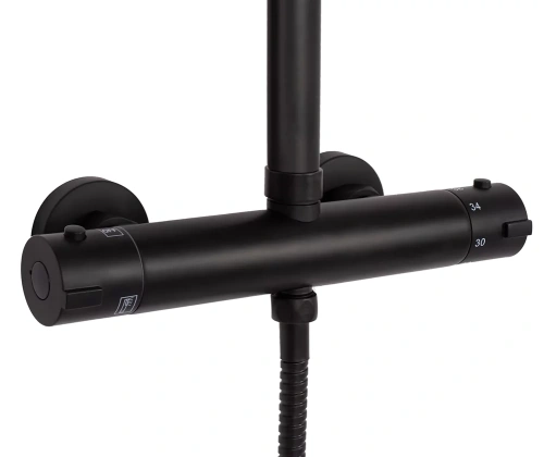 Душевая система Rea Tom black P7101