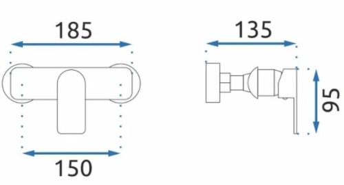 Смеситель для душа Rea Bloom Black Gold B9938