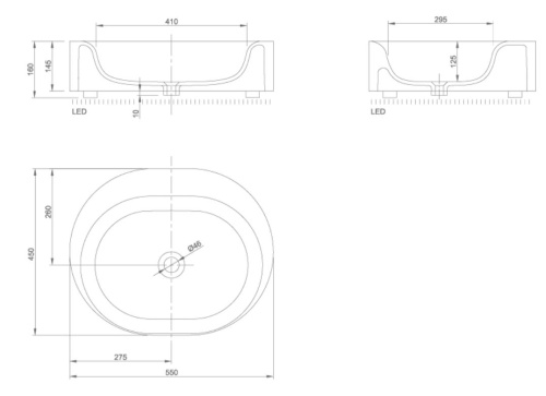 Умывальник Knief K.Stone Moon 0600-032-01
