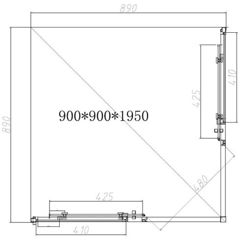 Душевой уголок Vincea Slim-N VSS-4SN900CLB