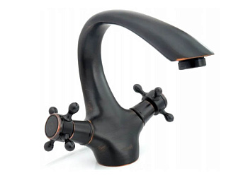 Смеситель для умывальника Rea Retro Old Black B0225