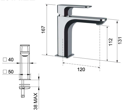 Смеситель для раковины Daniel Tiara TA606NCR