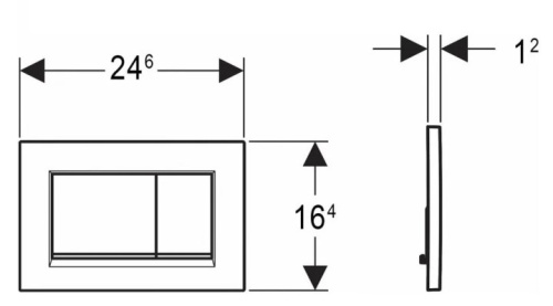 Кнопка смыва Geberit SIGMA 30 115.883.DW.1 черный матовый