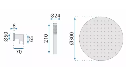 Душевая система Rea Lungo miler rose gold P6613