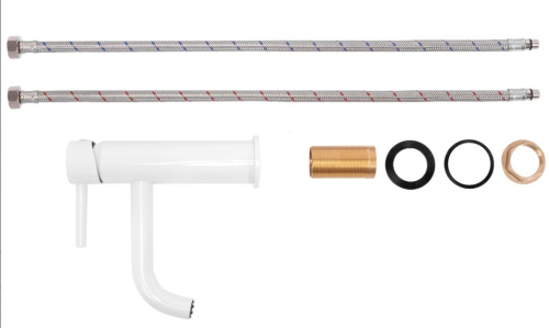 Смеситель для умывальника Rea Lungo White Matt B4401