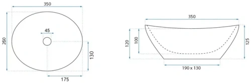 Умывальник Rea Sofia Mini Grigio U9237