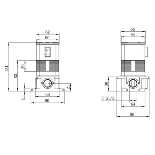 Смеситель для душа Caprigo Adria-uno 02-550-VOT