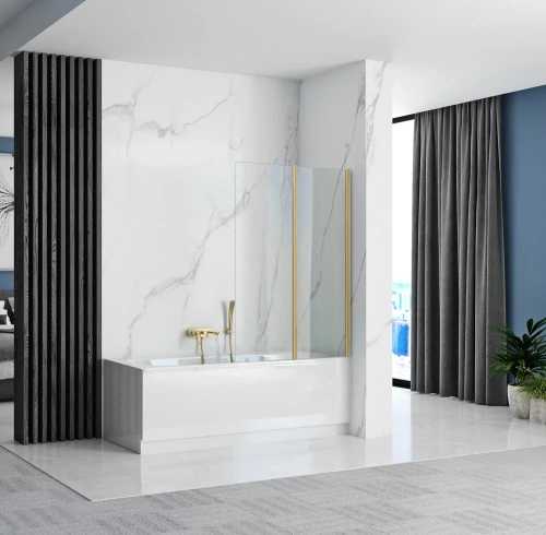 Шторка на ванную Rea Agat 2-80 gold matt W2500