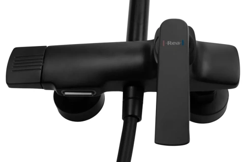 Душевая система Rea Rebel black P2416
