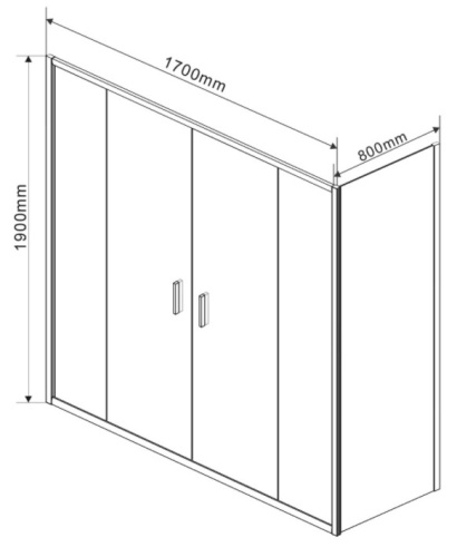 Душевой уголок Vincea Garda VSR-1G28017CL