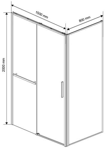 Душевой уголок Vincea Slim Soft VSR-1SS8015CLB