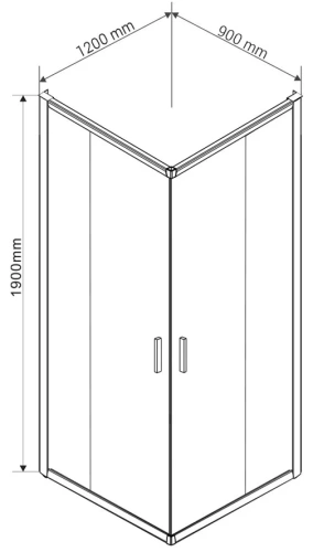 Душевой уголок Vincea Garda VSS-1G9012CLG