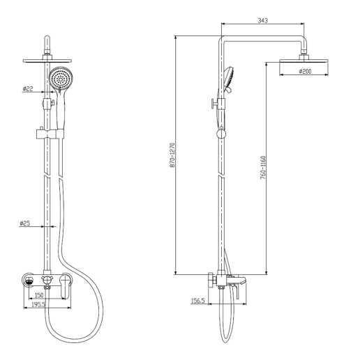 Душевая система Ahti Nurmes NM315001