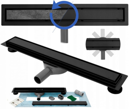 Трап для душа Rea Neo&Pure 1000 N Pro Black G8909