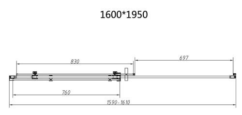 Душевая дверь Vincea Como-N VDS-4CN160CL