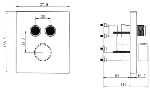 Душевая система Vincea Inspire VSFW-3I21MT4GM