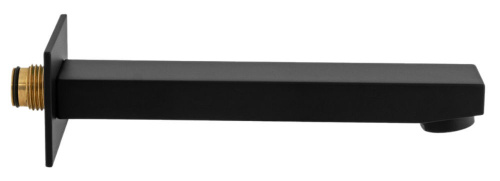 Излив настенный 18 см Remer Qubika 91QNO, черный матовый