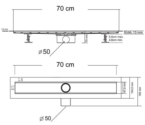 Трап для душа Vincea SAY OPTIMA -S 603.70.S.U