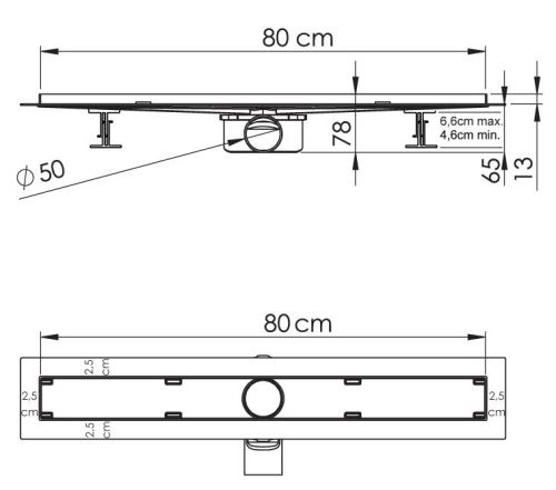 Трап для душа Vincea SAY ALMIRA JASMIN DUZ 605.80.P.DUZ