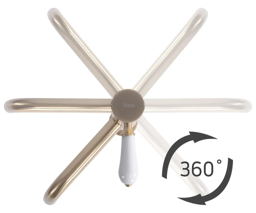 Смеситель для умывальника Rea Serra gold matt B1144