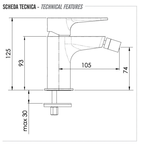 Смеситель для биде Remer Winner W21