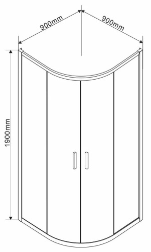 Душевой уголок Vincea Garda VSQ-1G900CH