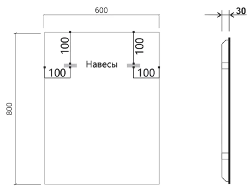 Зеркало Vincea LED 600×800 VLM-3VN600B-2
