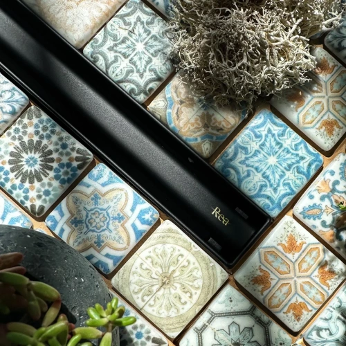 Душевой трап Rea Neox Slim pro black matt 500 G2744