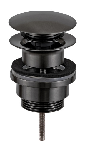 Донный клапан универсальный 1”1/4 Remer 905CCR114CFP, черный брашированный хром