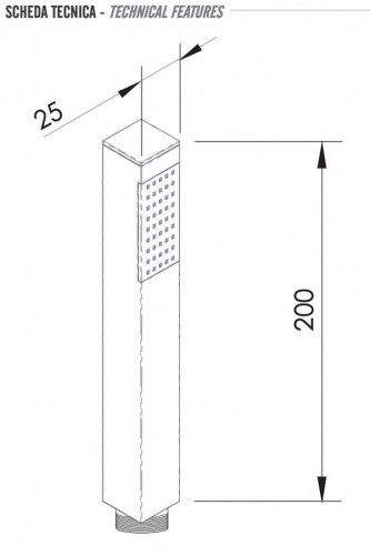 Ручной душ Remer 317SSCFPX, черный брашированный хром