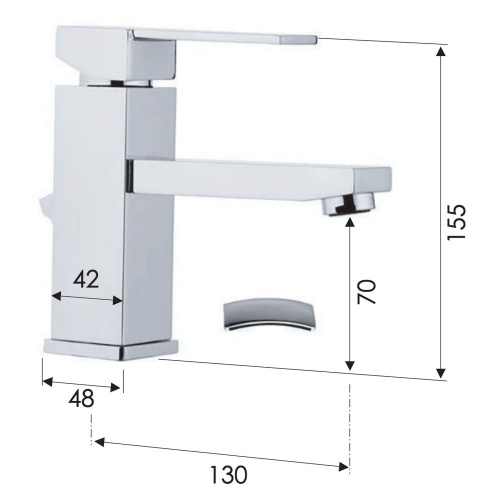 Смеситель для раковины Remer Qubika Q10