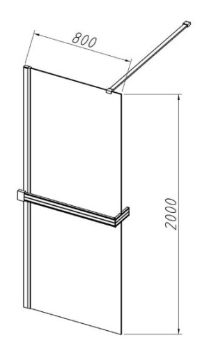 Душевая стенка Vincea Walk-In HR VSW-4HR800CG