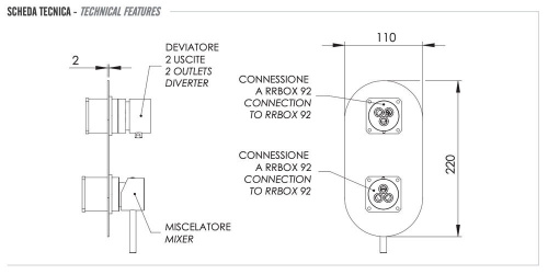 Смеситель для душа Remer X Style X92KBBO, белый матовый